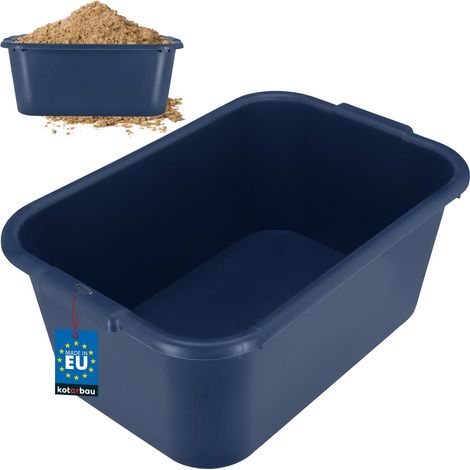 Rechteckiger Gartenbaucontainer, Mörtelbehälter, 45 l, Marineblau