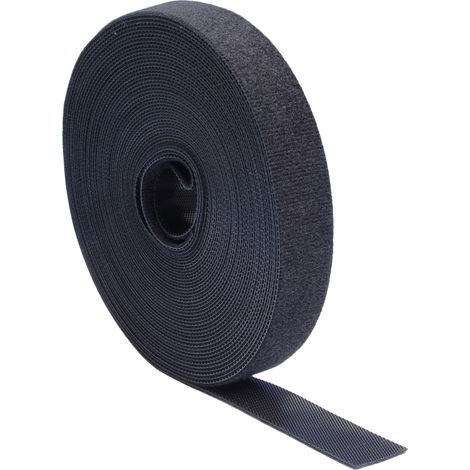 Quadrios 23CA191 Klettband zum Bündeln Haft- und Flauschteil (L x B) 10 m x 20 mm Schwarz 10 m (1/5)
