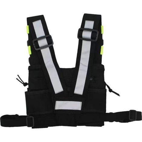Taktische Walkie-Talkie-Tasche, personalisierte Brusttasche für Westen, geeignet für Clubbesuche, Dienst, Outdoor-Aktivitäten, CS-Einsätze, Brustanhänger, Schutzhülle, multifunktionale Reflektoren (1/3)