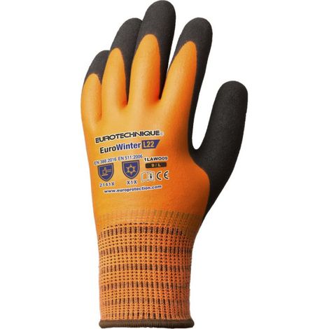 Eurotechnique Eurowinter L22 guanti antifreddo (set di 5) Arancione 10 (1/2)