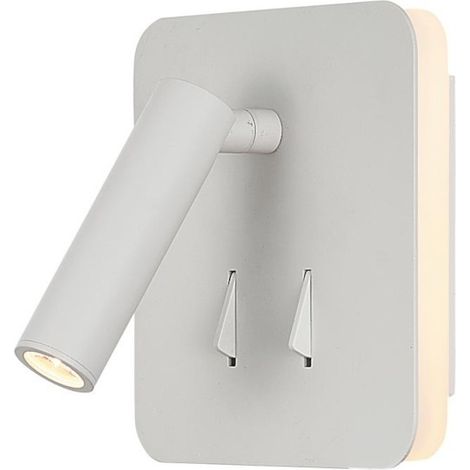 Applique murale intérieure liseuse Led carrée blanche - Mantra - Cayman (1/2)