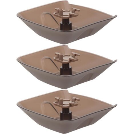 Set mit 3 Ölauffangschalen für Dunstabzugshauben, schwarze Ölauffangschalen aus Polypropylen-Kunststoff (1/5)