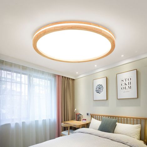 Plafonnier LED Rond Lampe de Plafond 30W Luminaire Plafonnier Style Naturel Design Ø30CM Lumière Blanche Froide - 1Pcs (1/5)