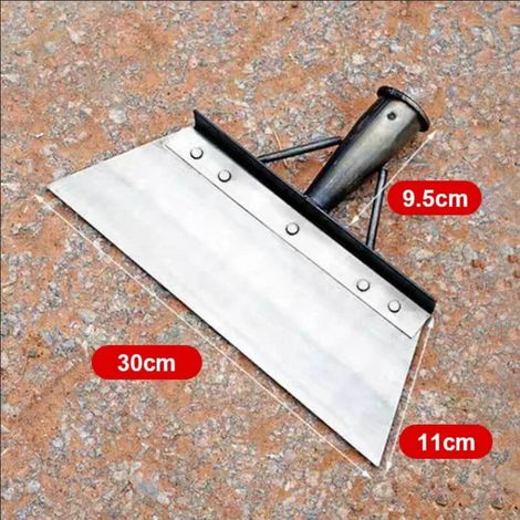 Pelle De Nettoyage Extérieure - Tête Plate En Acier Manganèse - Pour Mousses Jardin, Désherbage, Déglaçage Et Autocollants - 1 Pièce