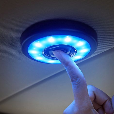 Plafonnier intérieur LED pour automobile, éclairage bleu et jaune pour coffre de voiture, chambre, armoires (1/5)