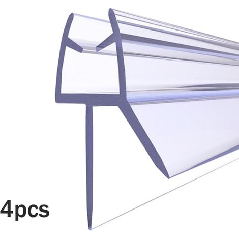 Striscia di tenuta in PVC per porta doccia con schermo in vetro, 4 pezzi, per installazione facile in bagno (1/2)