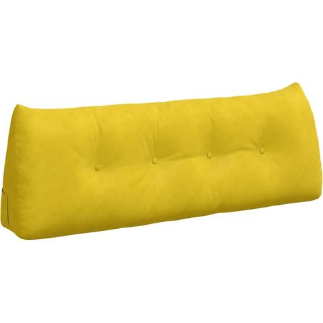 vidaXL  Back Pillow  Yellow 140 x 24 x 50 cm Velvet