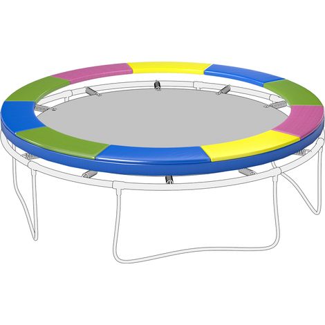 SPORTNOW Protezione Tappeto Elastico Ø305x30 cm Pieghevole Portatile Multicolore