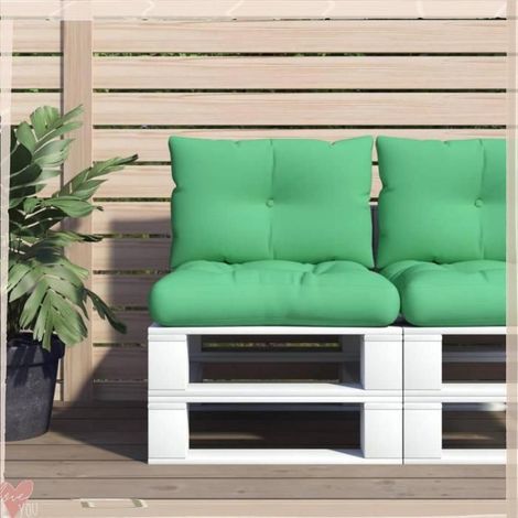 360839 Coussins de palette lot de 2 vert tissu (1/5)