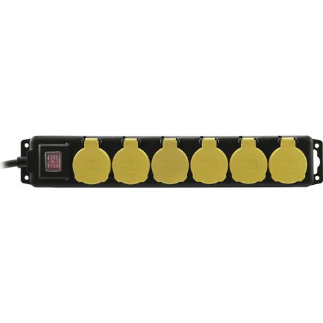 Regleta eurolite 30240154 6 tomas exterior IP44