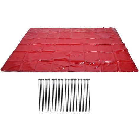 Fireproof Welding Curtain 6 Levels of Protection for Workshop Industrial Use Red (1/5)