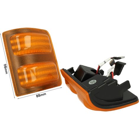 Kit Freccia Laterale a Led Side Marker Dinamica Lente Arancione Ford F-250 F250 F350 F450 F550 2008-2016 OEM 1448141 1448140 (1/3)