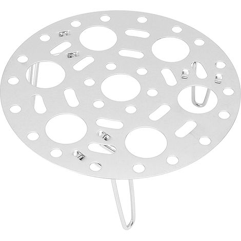 Panier vapeur pliable multifonction en acier inoxydable argenté pour la cuisson des raviolis et des œufs à la vapeur, idéal pour la maison et les restaurants. (1/5)