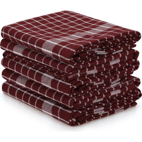 Juego de toallitas Set 100% Algodón Claret Rojo Blanco (1/5)