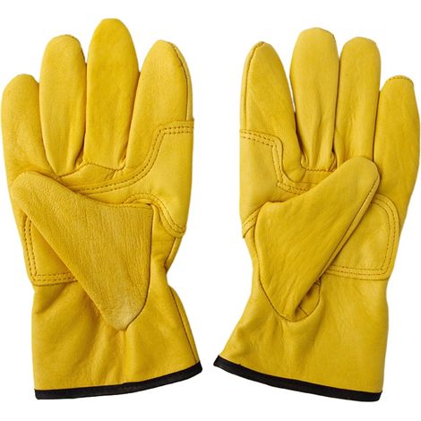 Gants De Travail En Cuir - Isolés Thermiques - Pour Travaux Industriels Et Bricolage - Taille Unique - Lot De 1 Paire (1/4)