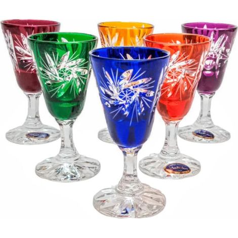 Vasos de cristal de colores para vodka de 30 ml Molinillo de aceitunas (1/5)