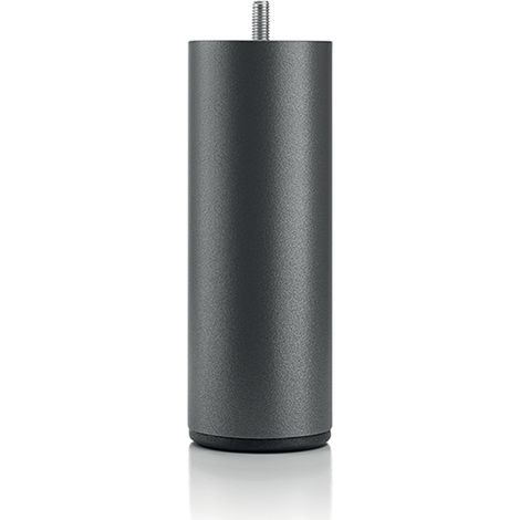 BELLECOUR LITERIE Pied de lit cylindrique en métal Noir Hauteur 16 cm (vendu à l'unité) (1/2)