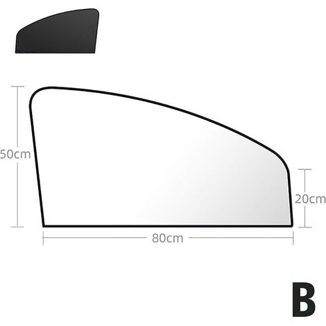 Rideaux magnétiques pour voiture, pare-soleil de protection UV pour vitres de voiture, film de protection solaire pour vitres d'été, pour passager (1 pièce).