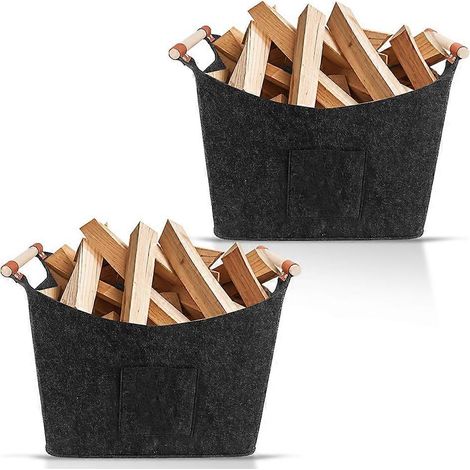 Sac à bois de chauffage, panier à bois de chauffage, sac grande capacité, sac de rangement multifonctionnel pour bois de chauffage, panier de rangement pour linge sale (1/5)