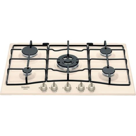Table de cuisson à gaz 5 foyers – Largeur 75 cm – Plaque avec hotte intégrée – Pour cuisson professionnelle