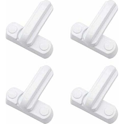 Lot de 4 Serrures Loquets Bloque Poignee Sécurité Domestique Supplémentaire Remplacement Pour Maison Portes Placards Fenêtres (1/5)