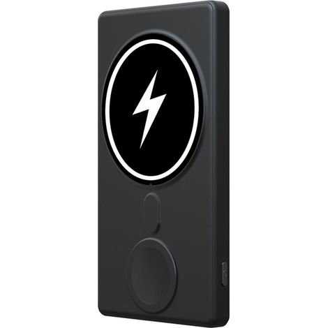 Batterie externe magnétique 3 en 1 5000mAh, charge sans fil compatible iPhone et iWatch, banque d'énergie portable