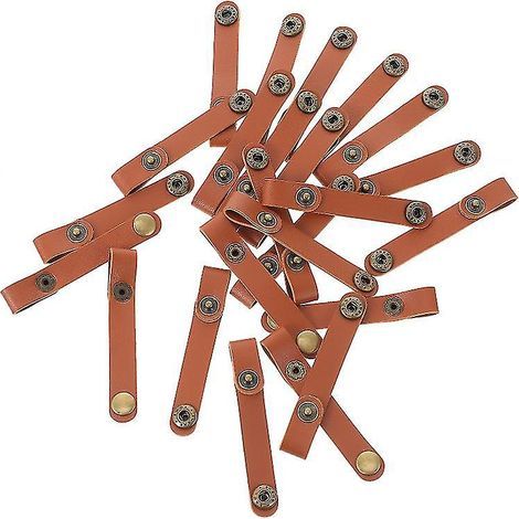 Retro-Kabelorganizer aus Leder (24-teilig) (1/2)