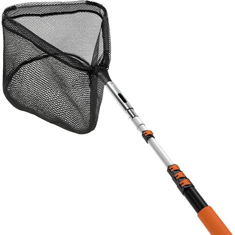 4,8m Epuisette Piscine Surface avec Manche Telescopique, Épuisette Piscine Maille Extra Fine pour Nettoyage Piscine, Epuisette pour Piscines Hors-Sol et Enterrées (1/5)