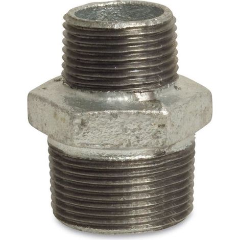Gewindefitting Temperguss Reduziernippel 1 1/4" AG x 1" AG (1/2)