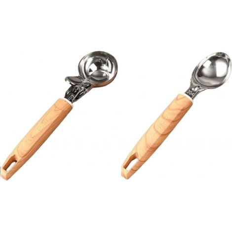 Lot de 2 cuillères à crème glacée en acier inoxydable 304 (1/5)