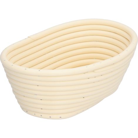 Panier à fermentation pour pain lavable, moule de cuisson ovale innovant pour boulangerie maison, 21x14x8cm beige (1/5)