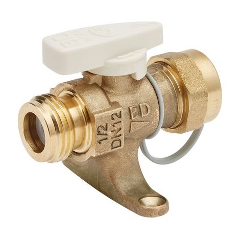 Robinet gaz naturel à obturation automatique – Filetage plomberie MM 1/2' – Pour gaz naturel – Avec bouchon – Sélection Cazabox