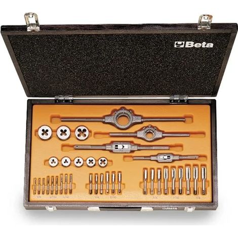 Beta 446asw/c36 assortiment de tarauds et de matrices en acier chromé au pas whitworth - 36