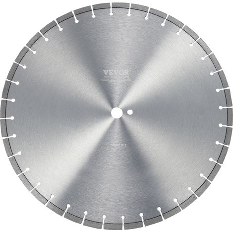 VEVOR Lama per troncatrice diamantata, Lama calcestruzzo 350 mm per lavori a secco o a umido, Lama a segmenti diamantati 10 mm con denti piatti, Diametro foro centrale universale 1"/25,4 mm