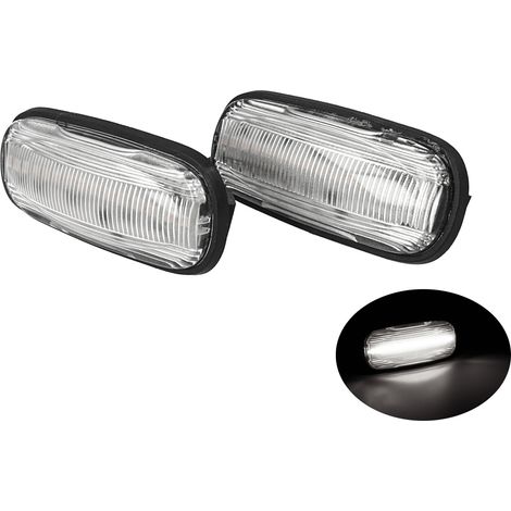 Kit Freccia Laterale a Led Side Marker Lente Trasparente Luce Bianco Per Land Rover Discovery 2 Freelander 1 OEM XGB100310L (1/2)
