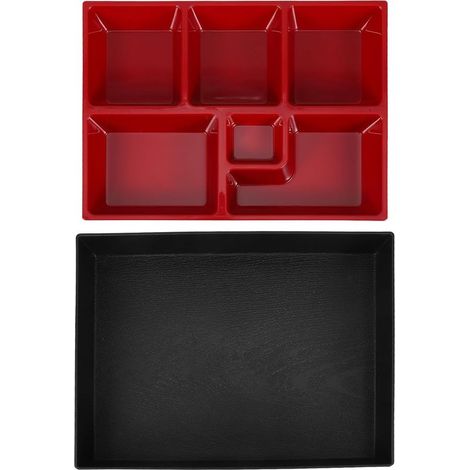 Boîte à bento traditionnelle 6 compartiments, idéale pour les (1/5)