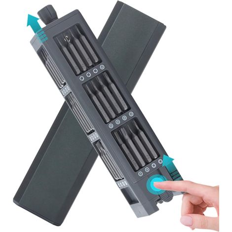 EASYCOMFORT Tournevis Précision Mini 44 en 1 Kit de Tournevis Outils de Réparation Petit Boite Tournevis Informatique Kit Tournevis de Precision réparation téléphone, montre, appareil photo (1/4)