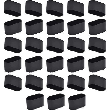 Bouchon Pied De Chaise 28 PièCes Embout De Chaise Rectangulaire Embout De Chaise Oval Protection Protege Pied De Chaise Table Patin Silicone Chaise Caoutchouc Couvre (1/5)