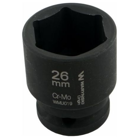 Vaso de impacto hexagonal 1/2". 26 mm. CrMo. DIN 3129. Waryński (1/4)