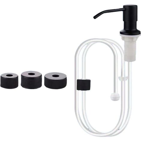 Distributeur Savon Encastrable - Tube Silicone 100 cm - Tête Pompe Rotative 360° - Pour Évier Cuisine - 1 Pièce (1/5)