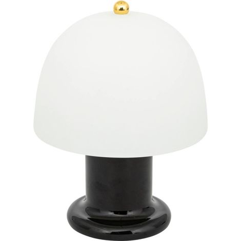 Lampe LED haut 21 cm verre noir (1/4)