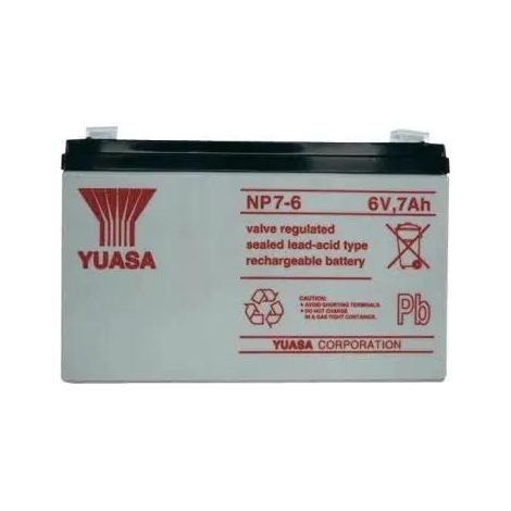 Yuasa NP7-6 Batería de plomo 6 V 7 Ah negra fiable