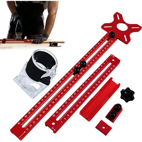 Gabarits Et Guides Pour Défonceuse Support Rail De Guidage 65 mm Finition Gabarit De Défonceuse pour construction, travail du bois, atelier, industrie et garage (1/5)