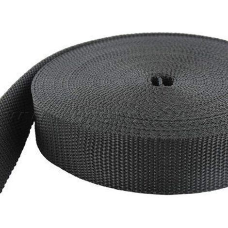 GGM - Cinghia in polipropilene, 10 m, spessore 1,4 mm, colore nero (UV) 40 mm