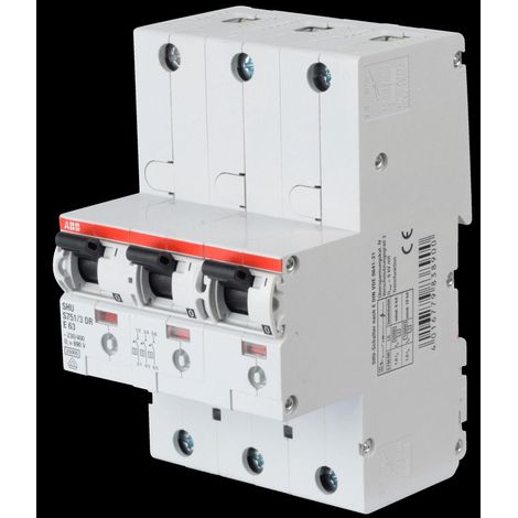 ABB S751/3DR-E63 Interruptor automático 3 polos 63 A blanco