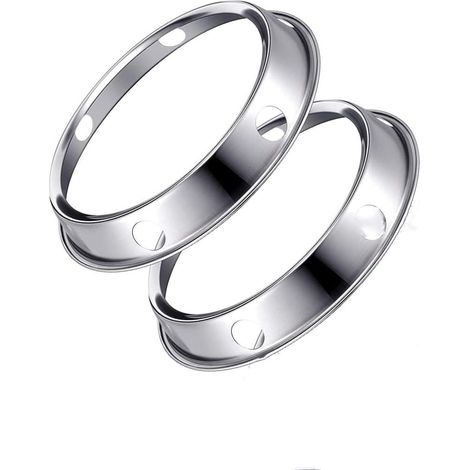 anneaux pour wok en acier inoxydable / support à wok à fond rond métallique, tailles réversibles 7¾ et 9¾ pouces, taille universelle pour tous les woks (1/5)