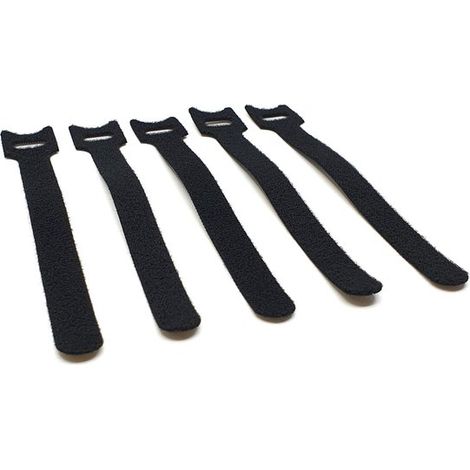 Lot de 20 attaches de câble Velcro - Organisateur de câbles réutilisable - Serre-câbles réglables - Gestion des fils et câbles - Noir (1/3)