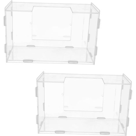 2-teiliger, transparenter Acryl-Futternapf für Kaninchen und Hamster, Kaninchenfuttertablett, Kleintierhalter (1/5)