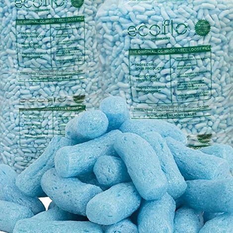 45 x BLUE Eco Flo Biodegradable Loose Fill Packing Peanuts