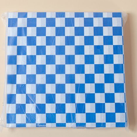 100 feuilles de papier sulfurisé 30,5 x 30,5 cm, de qualité supérieure, résistantes à la graisse, pour la confection de paniers alimentaires à carreaux classiques et de sandwichs. (1/5)